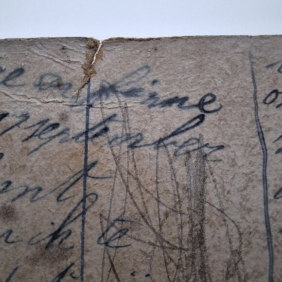 Antique French Postcard Un Menage Tres Uni Artwork Humor Multilingual Handmade - Picture 4 of 8